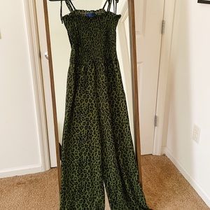 Francescas Cheetah Print Jumpsuit-Worn Once!